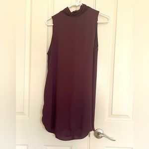 Loft sleeveless maroon blouse